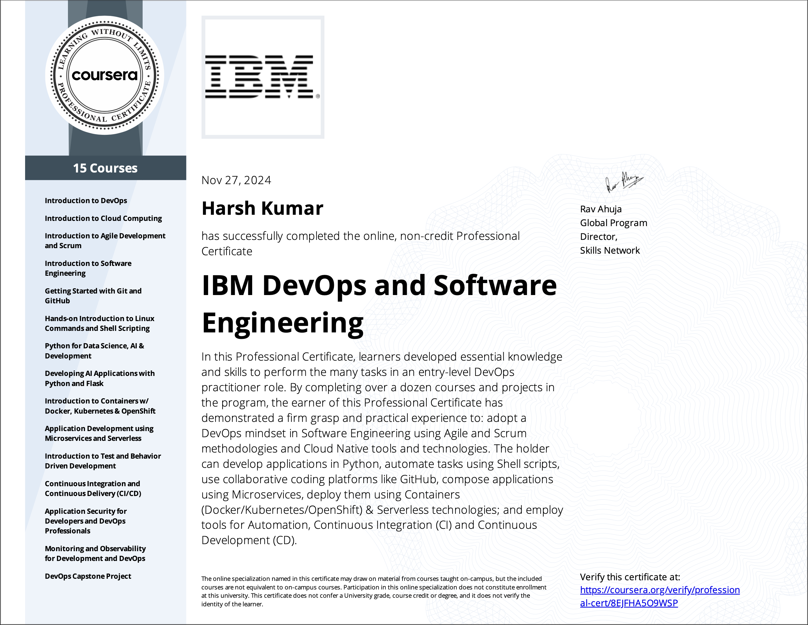 DevOps Certificate