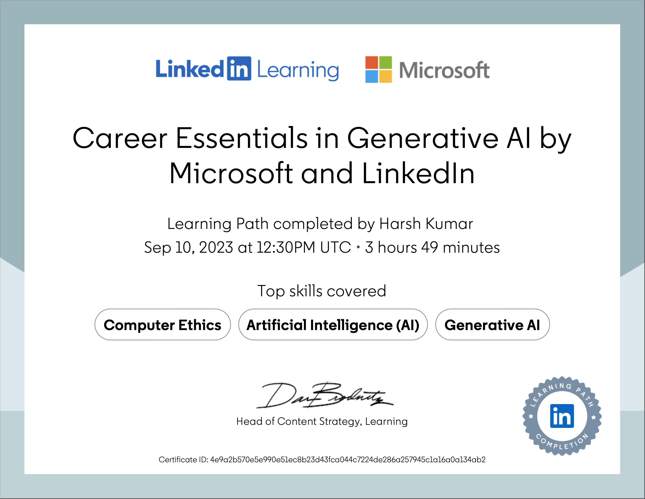 Generative AI Certificate